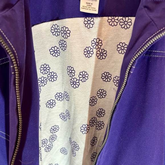 Alfred Dunner Women's Vibrant Purple Bomber Jacket - Picture 6 of 8